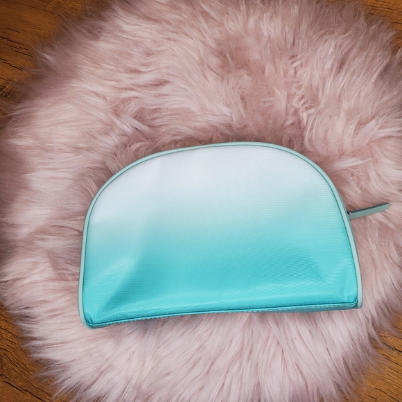 KATE SPADE JAE DEGRADE FIJI GREEN MEDIUM DOME COSMETIC CASE ~ NEW WITH TAGS! - Picture 2 of 4